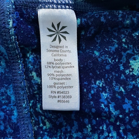 ATHLETA SPLATTER BE FREE KNICKER YOGA PANTS WITH POCKETS - Picture 9 of 13